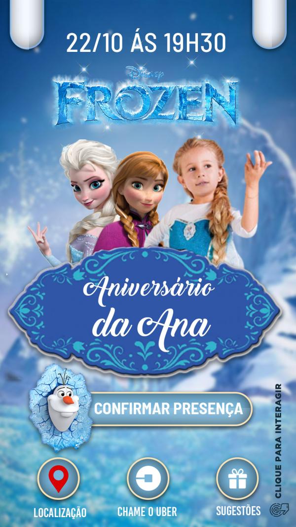 Convite Virtual Frozen