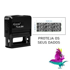 NYKON 304 BLACK PERSONALIZADO PLÁSTICO 23x59mm    