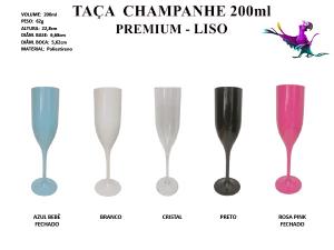 Taça Champanhe 200ml Acrílico 200 ml  Brilho Transfer s112