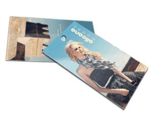 Tag Couchê 250g Couchê 250g Personalizado 4x0 UV Total Frente Corte Reto - Furo 4mm 1324